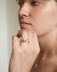 MOON SOLITAIRE POIRE H DIAMOND RING