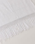 Oaxacan Large White Handwoven Table Runner