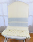 Throw Blanket in Blue Stripes