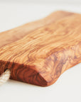 Italian Olivewood Charcuterie Board - Rope Handle