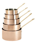 INOCUIVRE SERVICE Copper Saucepan with Brass Handles