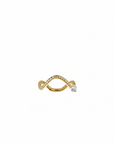DOUBLE PETITE COMETE PEAR SHAPED DIAMOND RING