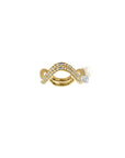 DOUBLE PETITE COMETE SOLITAIRE RING DIAMOND Rings Nayestones 