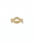 DOUBLE PETITE COMETE PEAR SHAPED DIAMOND RING