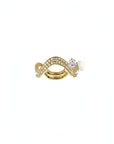 DOUBLE PETITE COMETE SOLITAIRE STAR DIAMOND Rings Nayestones 