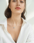 HEART DROP NECKLACE CHALCEDONY