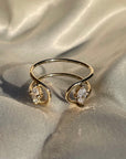 DOUBLE C MARQUISE DIAMOND RING