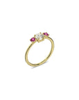 TRILOGY DIAMOND & TOURMALINE RING 0.5ct