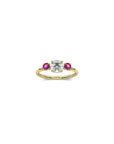 TRILOGY DIAMOND & TOURMALINE RING 0.75ct