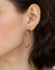 ROUND DROP EARRING SILVER PLATED