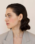 ROUND DROP EARRING SILVER PLATED