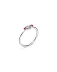 TRILOGY DIAMOND TOURMALINE RING 0.25ct