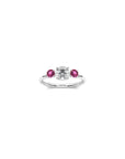 TRILOGY DIAMOND & TOURMALINE RING 0.75ct